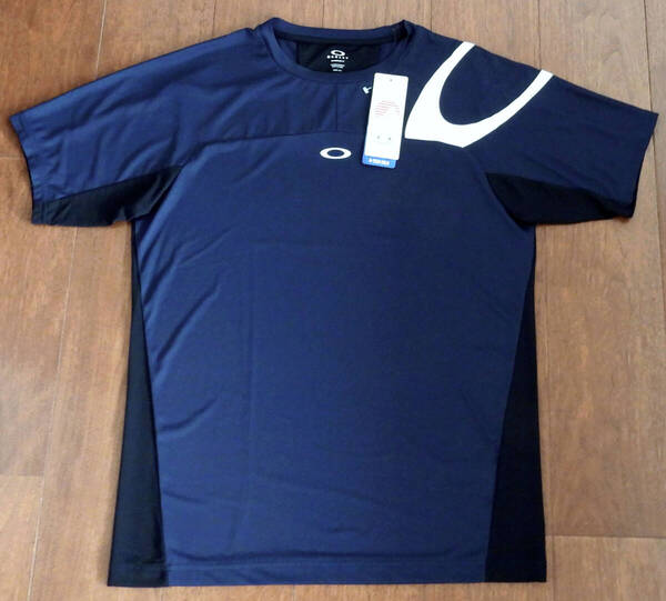 オークリー OAKLEY 半袖Tシャツ スポーツウェア メンズ Lサイズ ネイビー【新品未使用】