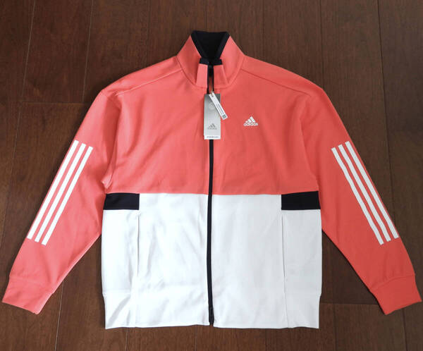 アディダス adidas パーカー ルーズフィット カラーブロック トラックトップ レディース Lサイズ【新品未使用】