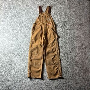 【グッドレギュラー】カーハート ダブルニー ダックオーバーオール W34L28 キャメル サロペット Carhartt