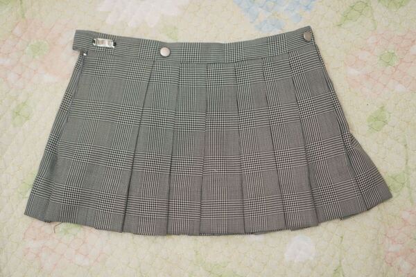 高校 中学 制服 グレー千鳥格子 ミニスカート W67-25 冬