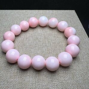 【75104】クイーンコンクシェル 貝殻 12mm ブレスレット