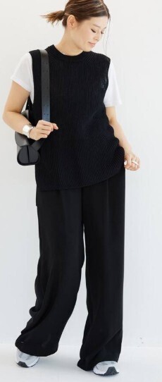 美品 Deuxieme Classe Polite ニット ベスト ブラック 2024年 完売品