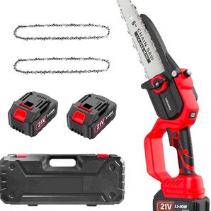チェーンソー 充電式チェーンソー【9m/sブラシレスモーター&8インチ&6インチ&切断径15-20cm】