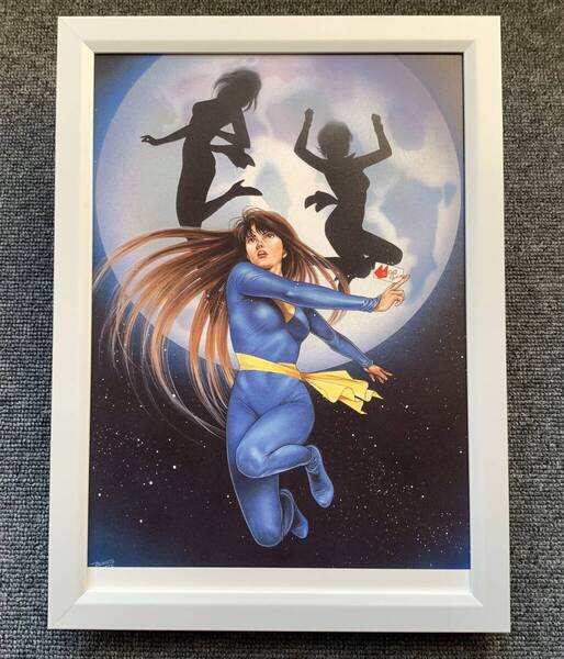 ■北条司『CAT'S EYE<2>』A4サイズ 額入り 貴重イラスト 印刷物 ポスター風デザイン 額装品 アートフレーム インテリア
