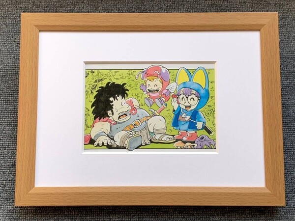■鳥山明『ドクタースランプ アラレちゃん<13>』 B5サイズ 額入り 貴重イラスト 印刷物 ポスター風デザイン 額装品 アートフレーム