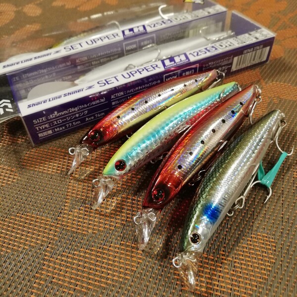 ダイワ ショアラインシャイナー z-f バーティス r 97s x3, セットアッパー 125 s-dr lh ランカーハンター 125s-dr , 6個セット