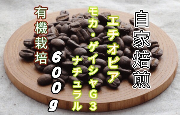 【エチオピア】モカ・ゲイシャG3 ナチュラル 自家焙煎コーヒー豆600g(自家焙煎 コーヒー豆 珈琲)