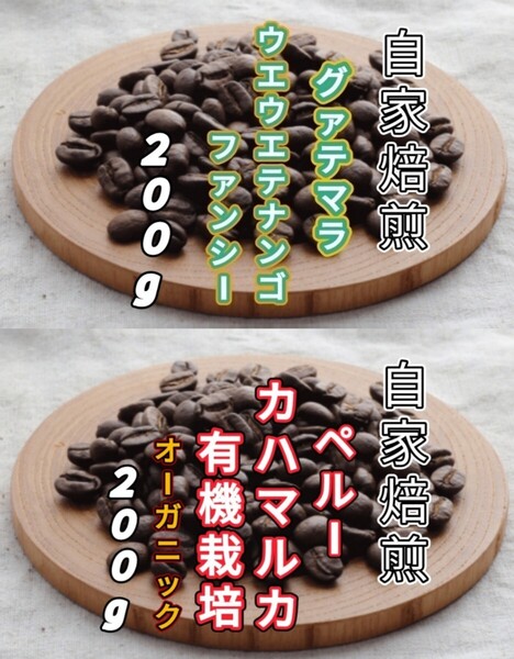 【グァテマラ】ウエウエテナンゴ【ペルー】カハマルカ 各200g(自家焙煎 コーヒー豆 珈琲 コーヒー)