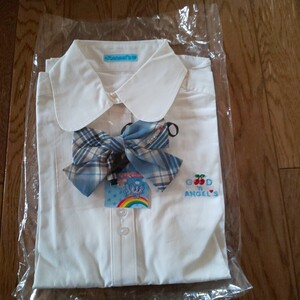 Неиспользованная блузка Angel Blue с ленточным галстуком размер L160