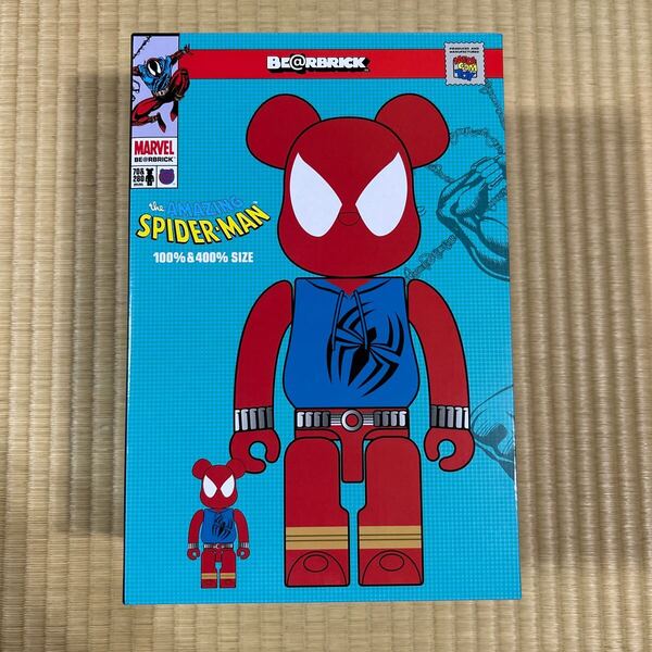 【新品未開封】BE@RBIRCK AMAZING SPIDER MAN 100% 400% ベアブリック アメイジング スパイダーマン marvel マーベル