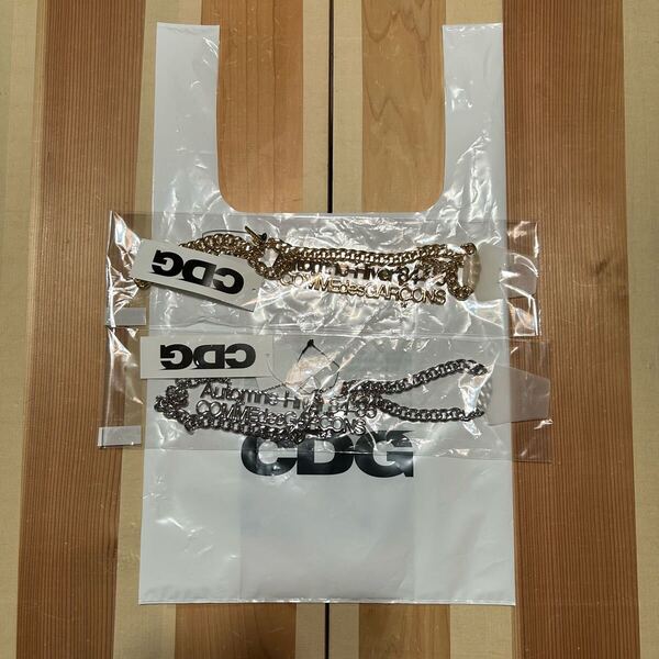 【新品未使用】CDG ネックレス シルバー ゴールド Automne-Hicer’84-'85 阪急梅田 comme des garons コムデギャルソン 2個セット