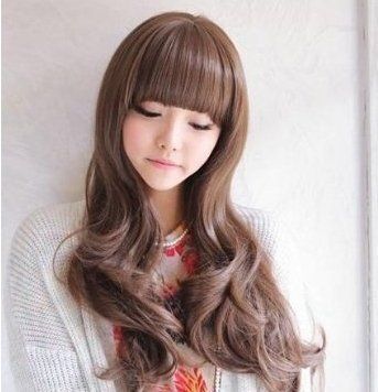 ロングカール ふわり ウィッグ ダークブラウン 高品質 耐熱 WIG かつら 未使用 ウィッグ 巻き髪 ふんわり 自然 ネット付 人毛に近い
