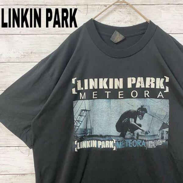 m82L 新品バンドTシャツバンT LINKIN PARK リンキンパーク 半袖 ヴィンテージ加工 ロックT ミュージックT Lサイズ メンズ レディース