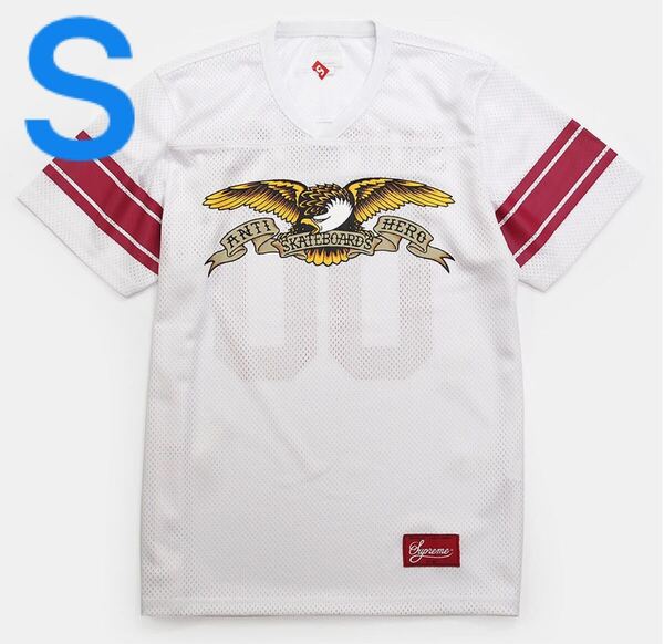 S レア 14SS Supreme x ANTIHERO Football Top white シュプリーム アンタイヒーロー フットボール トップ ホワイト 2014SS 半袖Tシャツ