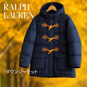 RALPH LAUREN ダウンコート 160 ネイビー フード付き ユニセックス used品