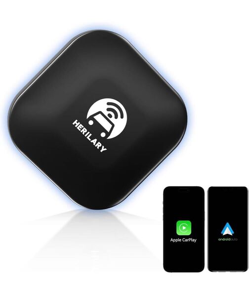 【2 in 1】ワイヤレスCarPlayとAndroid Auto アダプター CarPlayワイヤレス化とAndroidAuto ワイヤレス化