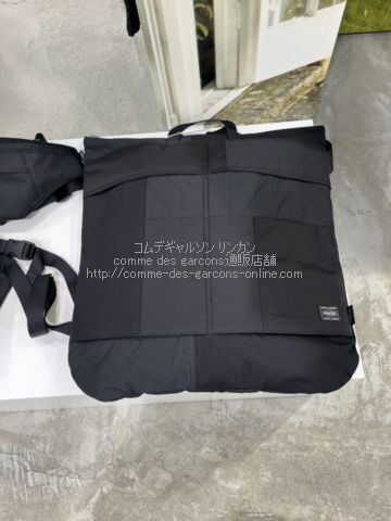 ■新品タグ付■コムデギャルソンオム 限定PORTER パッチワーク ヘルメットバッグ-24AW■黒■COMME des GARCONS homme■未使用正規品