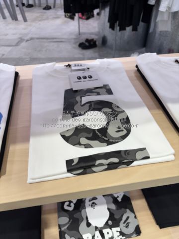 ■激レア!!■新品タグ付き■コムデギャルソン大阪 X BAPE 5周年記念 半袖Tシャツ■サイズL■国内直営店正規品■即日配送