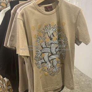■激レア■新品未使用■コムデギャルソン × クリストファーネメス限定Tシャツ-ブラウン系ドット×縄柄-24年ホリデー■L■国内直営店正規品