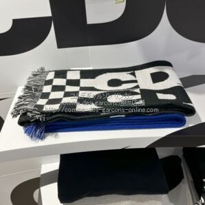 ■激レア■新品タグ付■コムデギャルソンCDG ニット・ストール(マフラー)■黒×白■入手困難■国内正規品