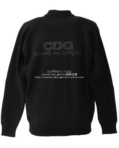 ■激レア■コムデギャルソンCDG限定カーディガン(エアライン・ロゴ)■サイズL■黒■新品タグ付■正規品■COMME des GARCONS