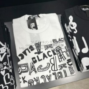 ■激レア■新品■ブラック コムデギャルソン フィリップパゴウスキープリント-B-Tシャツ-白-24SS■サイズL■国内正規品
