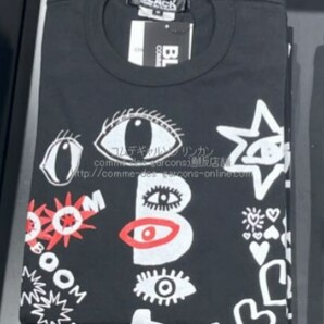 ■激レア■新品■ブラック コムデギャルソンフィリップパゴウスキープリント-A-Tシャツ-黒-24SS■サイズXL■国内正規品