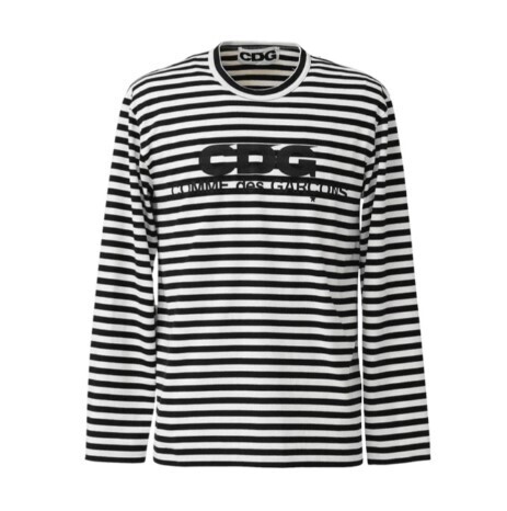 ■激レア■CDGコムデギャルソン長袖ボーダーTシャツ(ロンT・エアラインロゴ)■M■黒■新品未使用■国内直営店正規品■COMME DES GARONS