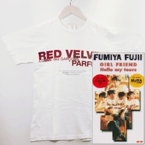 ■激レア■木村拓哉・藤井フミヤ着用!コムデギャルソン名作TシャツRED VELVET-レッドベルベット■サイズL■国内直営店 新品未使用正規品