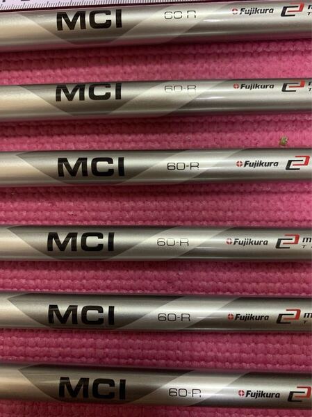 フジクラMCIアイアンシャフト タイトリストカスタム 60R 5〜P 6本グリップ付き