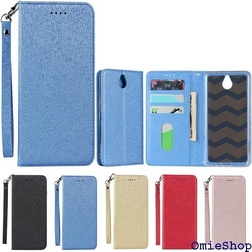 Eastwave Kyocera かんたんスマホ 70 ネット 携帯カバー カードポケット スタンド機能 ブルー 257