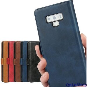 Galaxy Note9 ケース 手帳型 SC-01L カード入れ スタンド機能 落ち着いた色 レトロ ネイビー 375