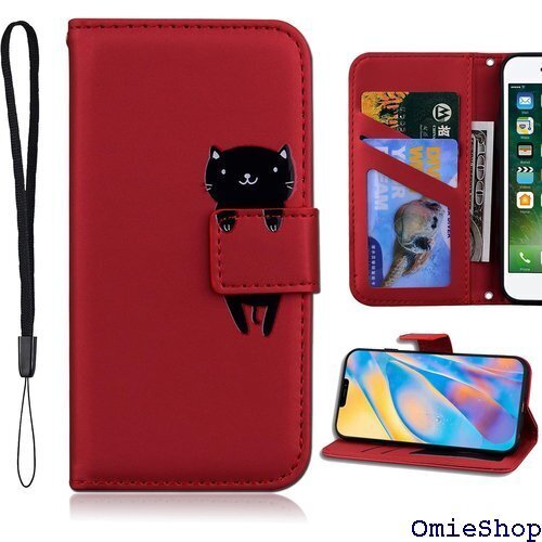 OPPO Reno 5A ケース 手帳型 oppo r しゃれ 男女兼用 OPPO Reno 5A 対応 レッド 398