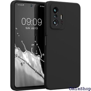 kwmobile スマホケース Xiaomi 11T ス - 極薄 TPU シリコン マイクロファイバー 黒色 502