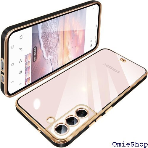 Galaxy S22 ケース クリア SC-51C S ソフトケース レンズ保護 ソフト 透明ケース ブラック 644