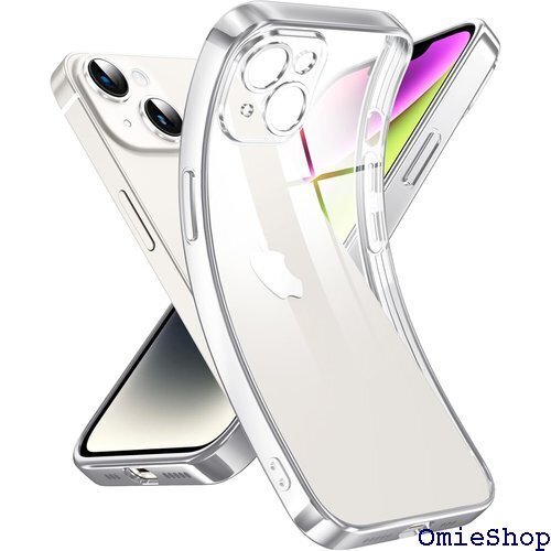 Supdeal iPhone 14 ケース クリア 透 細透明 アイフォン 14 カバー 6.1インチ シルバー 819