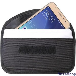 電波遮断携帯圏外ポーチ 防止ポーチ 信号遮断 携帯ケー ホ スマートキー用 19.5 x 10.5cm ブラック 967