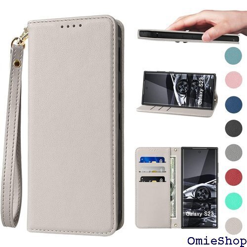 Galaxy S23 5G ケース 手帳型 高質PUレ スタンド機能 便利 スプラット同梱 携帯ケース カーキ 1116