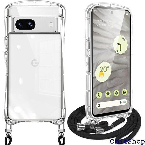 Google Pixel 7a ケース クリア ショル 斜めがけ シリコン 取り外し可能 長さ調整可能 クリア 1220