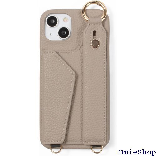 スマホケース ショルダー タイプ iPhoneケース ラップ付き smf-t-489 トープ iPhone15 1594