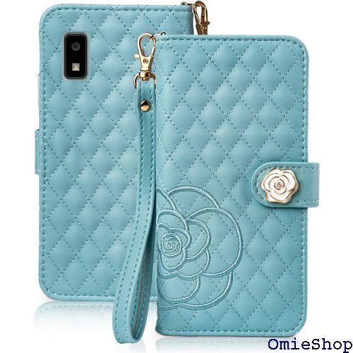 AQUOS wish3 ケース 手帳型 薔薇 バラ 刺 AQUOS wish3 SH-53D/A302SHブルー 1656