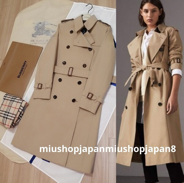 本物上質●36サイズ バーバリー ロンドン BURBERRY LONDON トレンチコート ベージュ ロング ノバチェック トレンチ S M 素敵め●