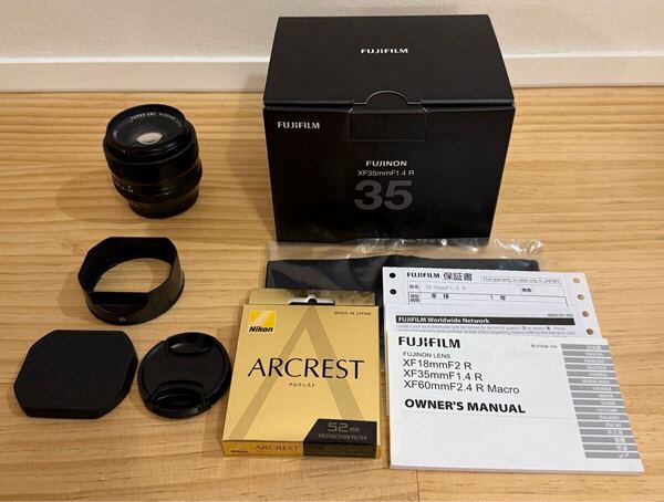美品 富士フイルム FUJIFILM XF35mm F1.4R Nikon製保護フィルター アルクレスト付属