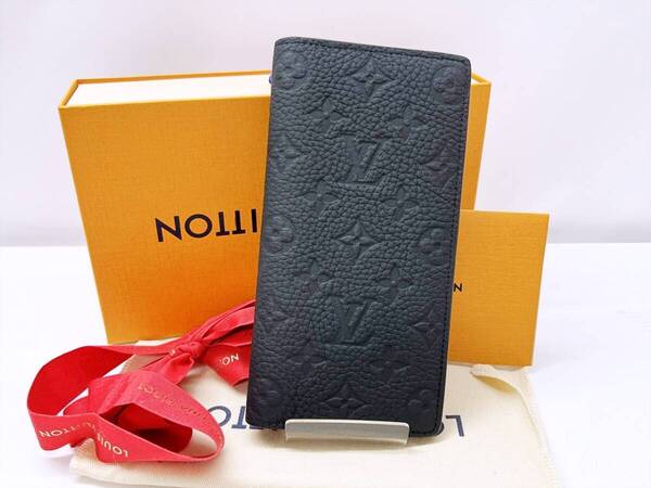 ほぼ未使用 美品 Louis Vuitton ルイヴィトン モノグラムトリヨン ポルトフォイユブラザ 二つ折り長財布 ノワール RFID M69038