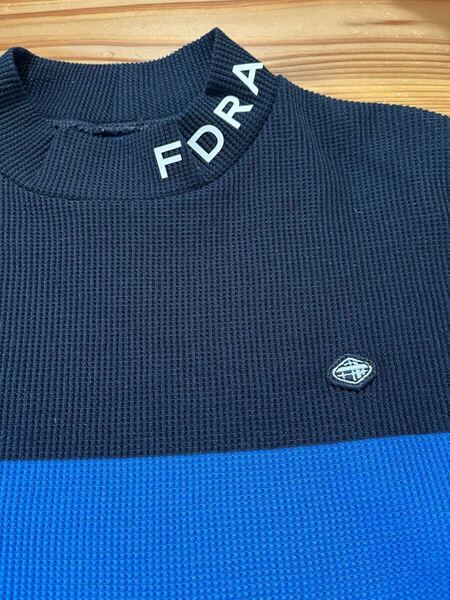 送料込み!FIDRA オールメッシュ 長袖Tシャツ ツートン Mサイズ フィドラ ハイネックTシャツ GOLF ゴルフウェア ロンT