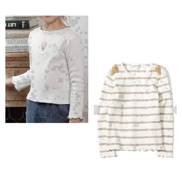 新品☆キッズ 長袖リブカットソーTシャツ2枚セット♪シューラルー他120~130cm