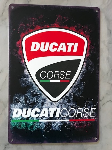 誰も持ってない? DUCATI ドゥカティロゴ 金属のアート看板 お部屋・ガレージに! 送料サービス モンスター400 パニガーレ 848