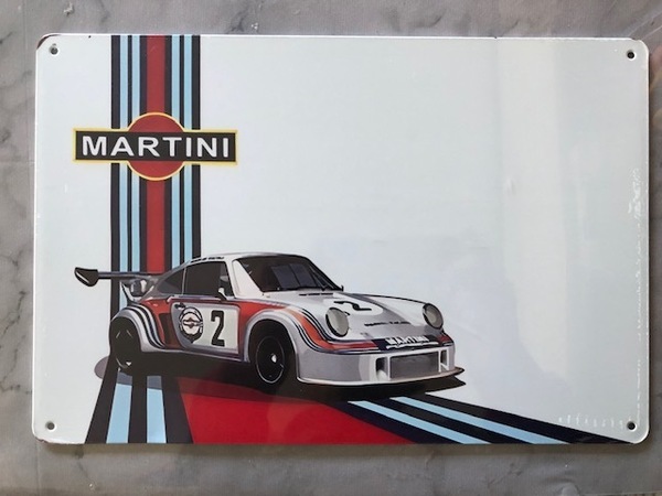 誰も持ってない?マルティニ ポルシェ MARTINIロゴ 大盤金属アート看板 お部屋に・ガレージに! 送料サービス 911 997 GT3