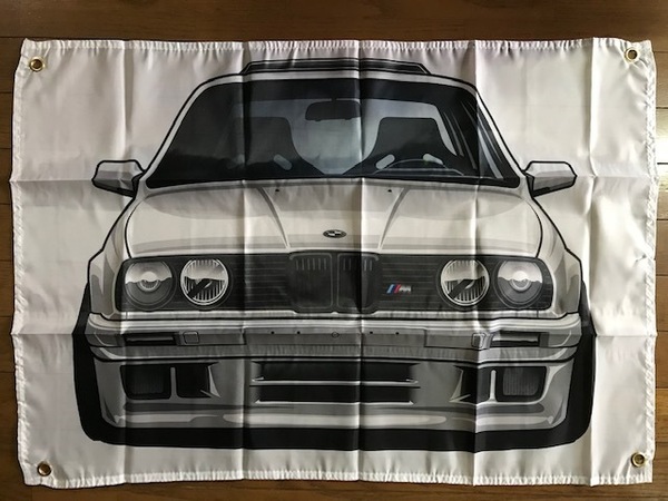 BMW M3 E30 バナーフラッグ 旗 通常サイズ 送料無料! お部屋に、オフ会で目立つ!