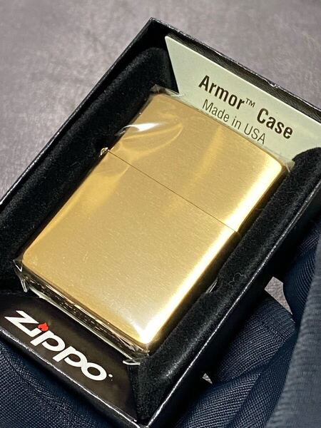 zippo ゴールド アーマー GOLD 希少モデル 2024年製 Armor Case ゴールドインナー 2024年製 ケース 保証書付き